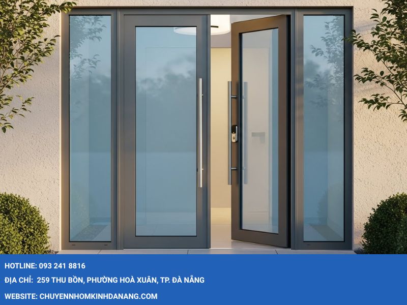 Cửa đi 2 cánh nhôm Xingfa Hưng Thịnh Đà Nẵng
