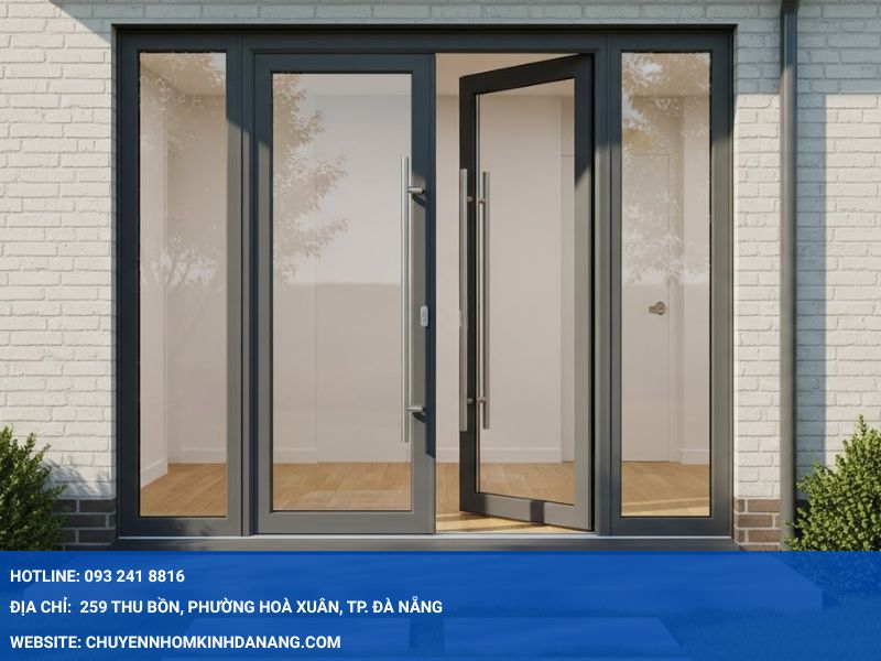 Cửa đi 2 cánh nhôm Xingfa Nhôm Kính Hưng Thịnh