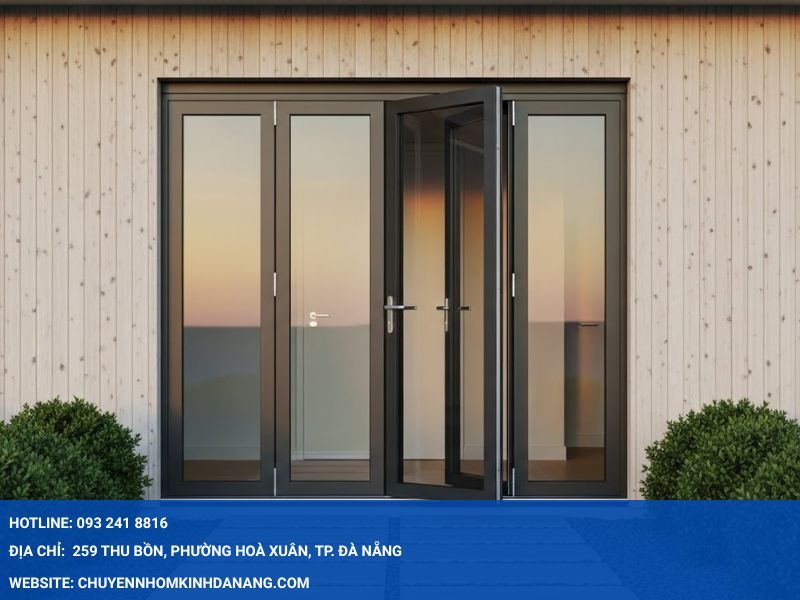 Cửa đi 4 cánh nhôm Xingfa Hưng Thịnh