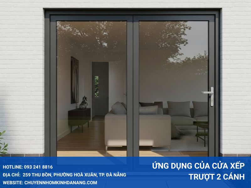 Ứng dụng của cửa xếp trượt 2 cánh trong kiến trúc