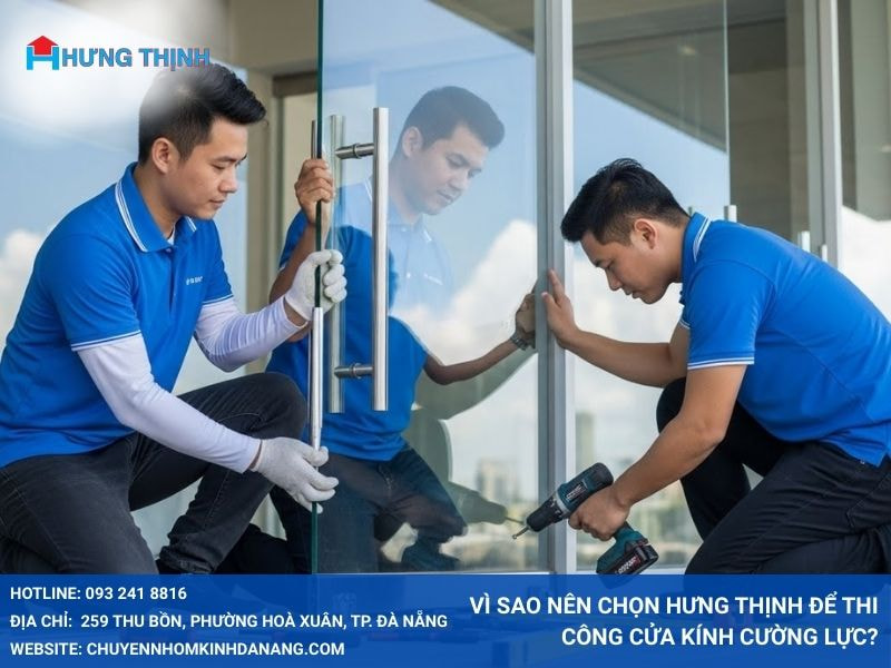 Vì sao nên chọn Hưng Thịnh để thi công cửa kính cường lực?