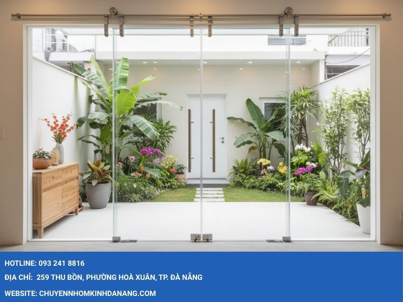 Cửa kính phi25 mở lùa Nhôm Kính Hưng Thịnh Đà Nẵng