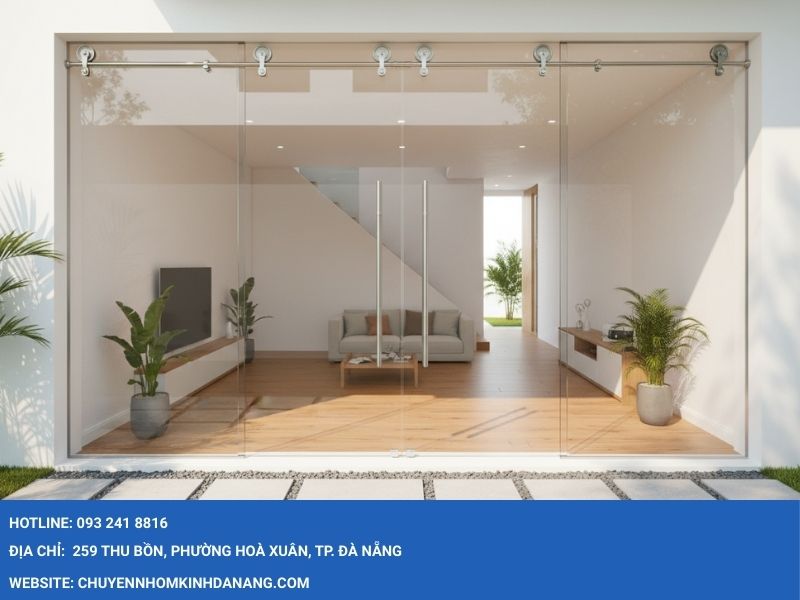 Cửa kính phi25 mở lùa Nhôm Kính Hưng Thịnh