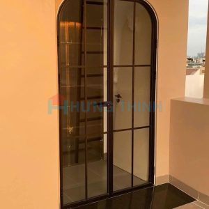 Hình thực tế cửa nhôm trượt quay 2 cánh