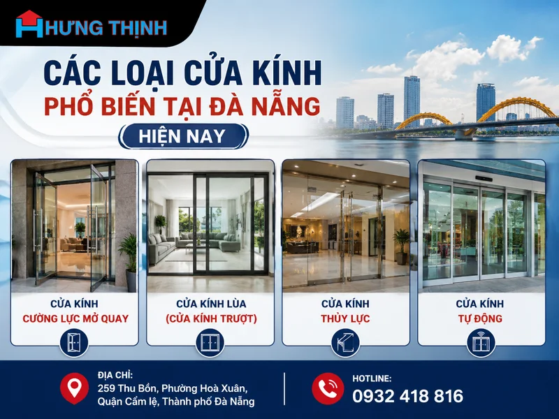 Các loại cửa kính phổ biến tại Đà Nẵng hiện nay