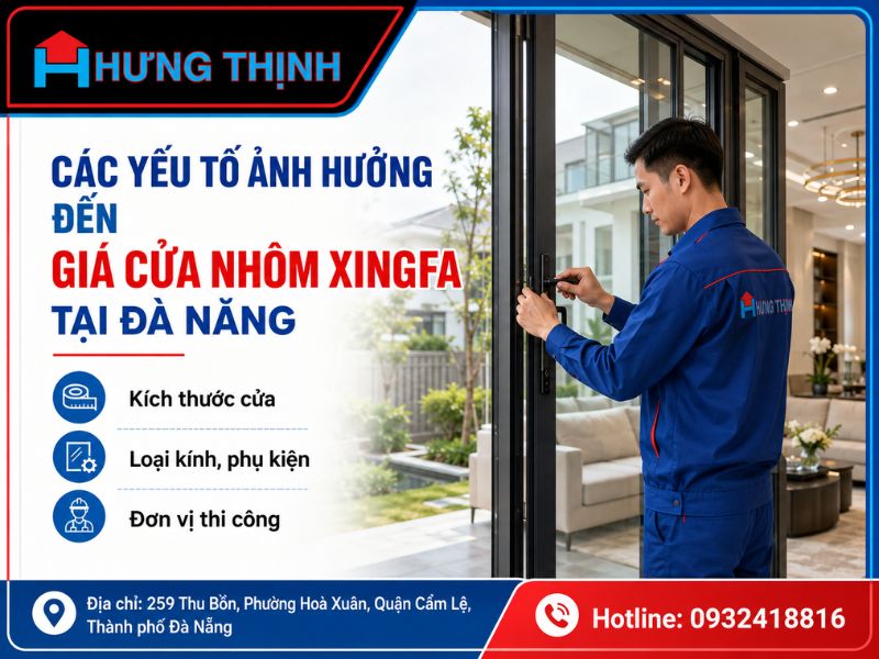Các yếu tố ảnh hưởng đến báo giá cửa nhôm kính Xingfa tại Đà Nẵng