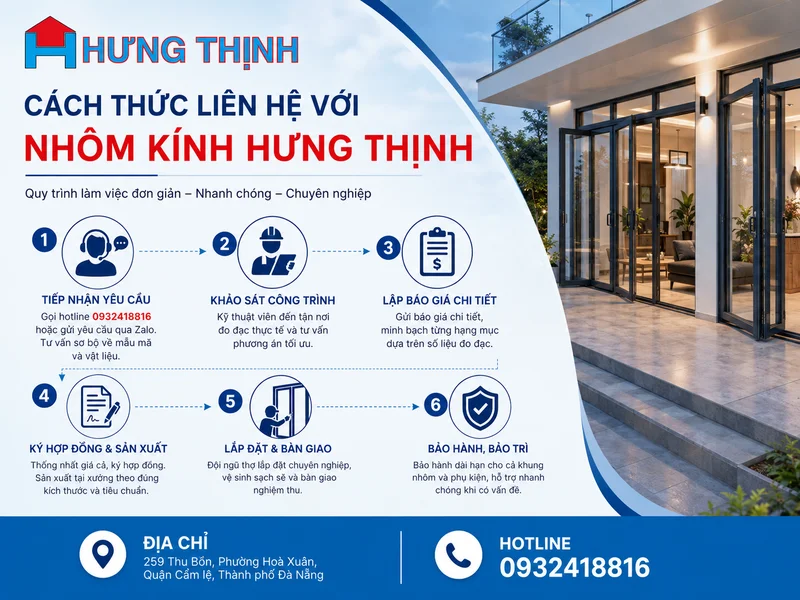 Cách thức liên hệ với nhôm kính Hưng Thịnh