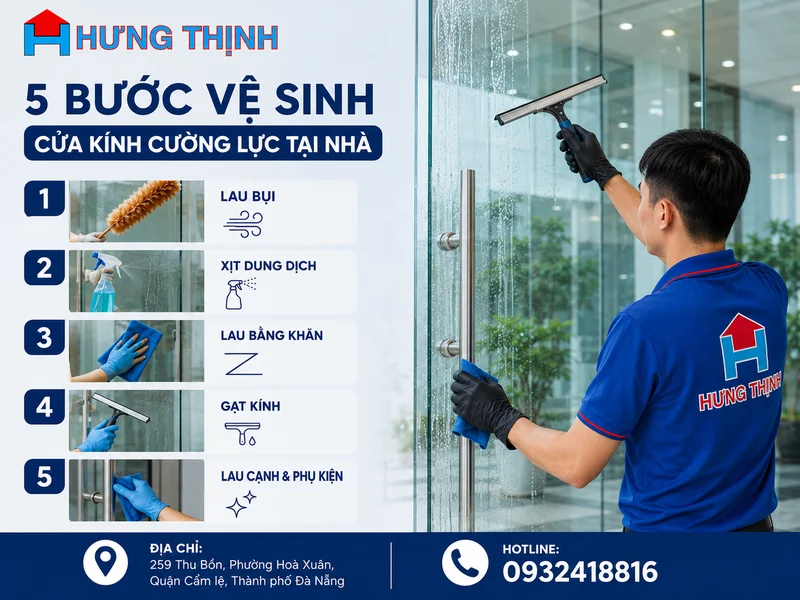 Cách vệ sinh cửa kính cường lực đúng chuẩn tại nhà
