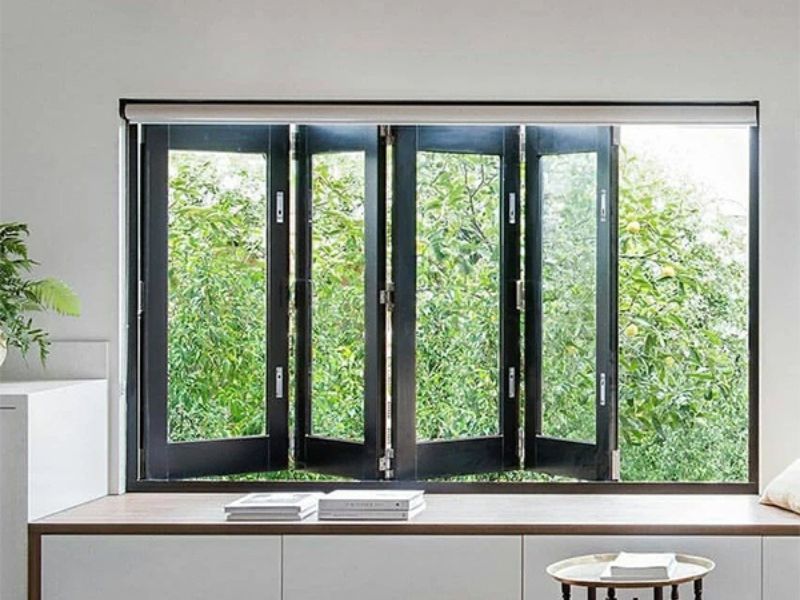 Cửa sổ nhôm kính xếp gấp