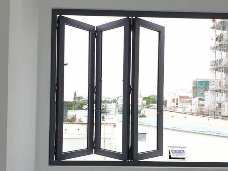 Cửa sổ nhôm kính xếp gấp