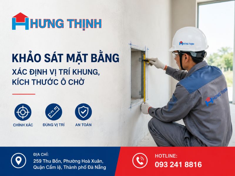 Quy trình thi công cửa nhôm kính​ - Khảo sát