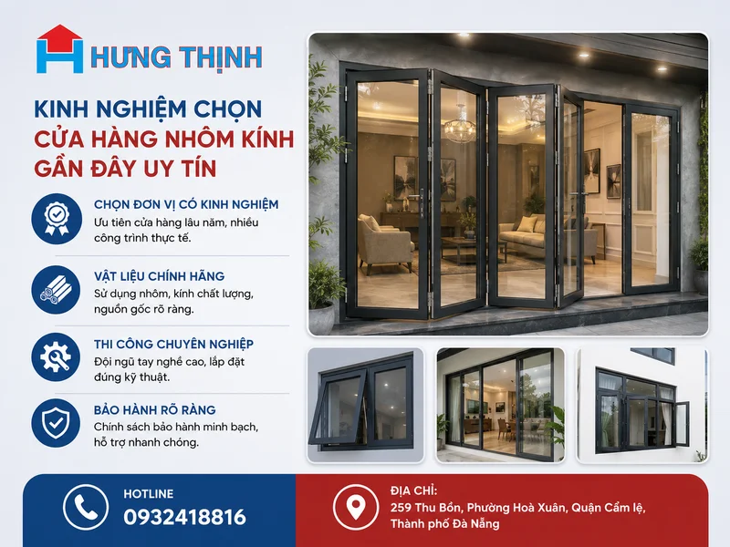 Kinh nghiệm chọn cửa hàng nhôm kính gần đây uy tín