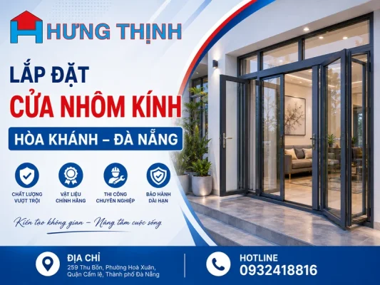 Lắp đặt cửa nhôm kính Hòa Khánh Đà Nẵng