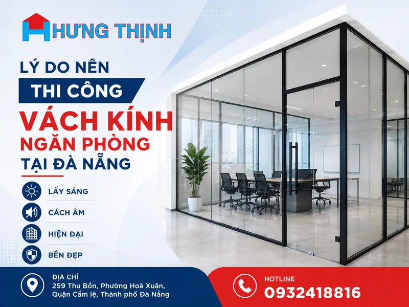 Lý do nên thi công vách kính ngăn phòng tại Đà Nẵng