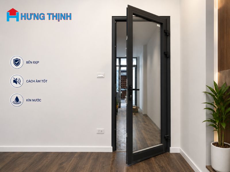 Mẫu cửa nhôm kính 1 cánh
