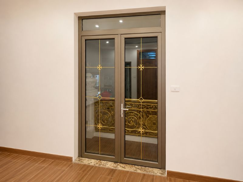 Mẫu cửa nhôm kính đẹp 2 cánh