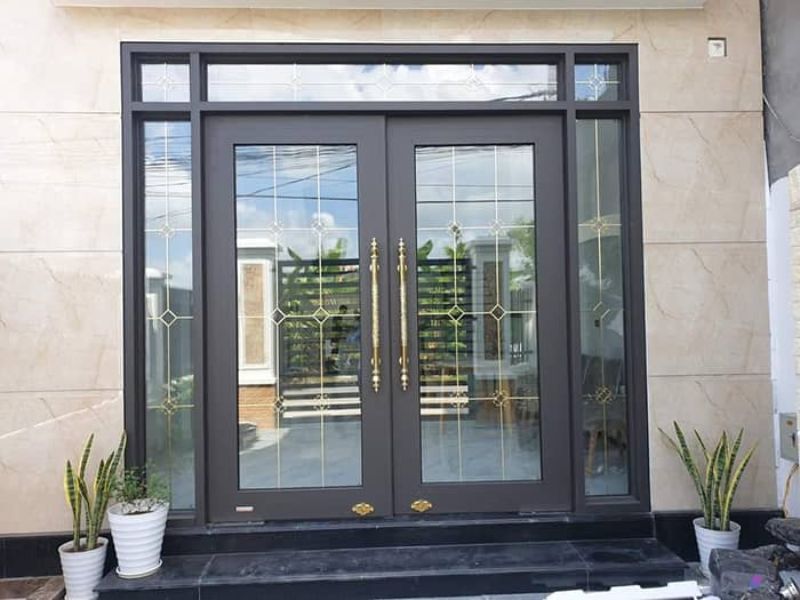 Mẫu cửa nhôm kính đẹp 2 cánh