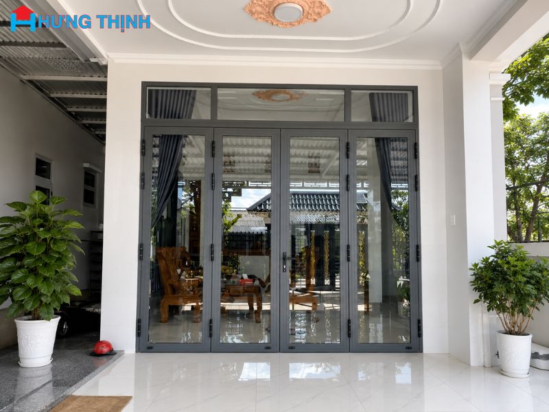 Mẫu cửa nhôm kính phòng khách đẹp