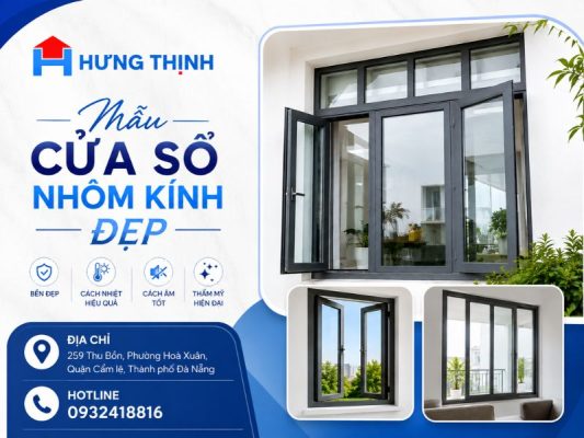 Mẫu cửa sổ nhôm kính đẹp​