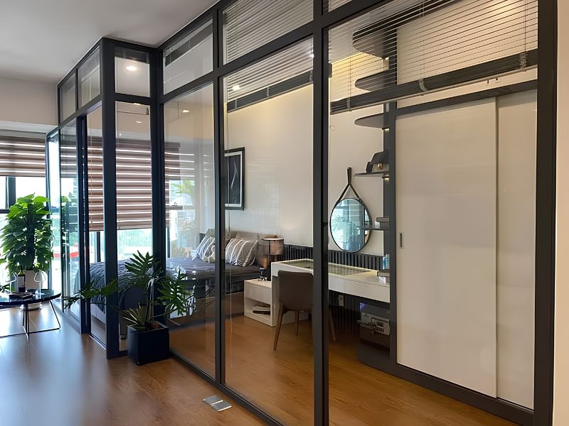Mẫu vách nhôm kính đẹp