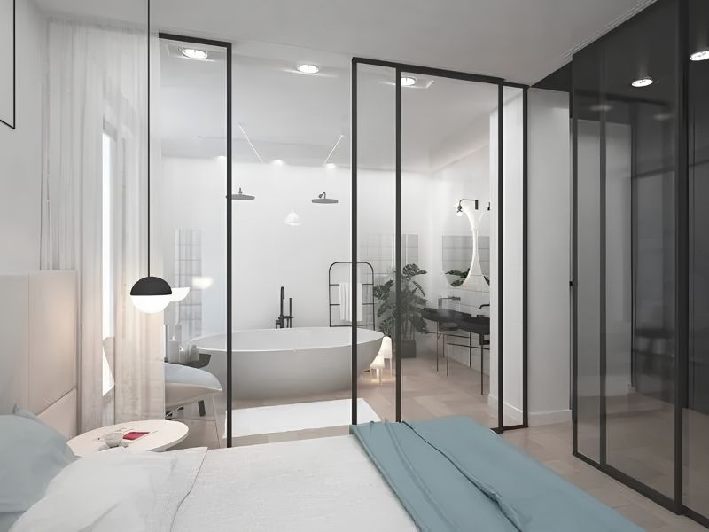 Mẫu vách nhôm kính đẹp