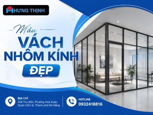 Mẫu vách nhôm kính đẹp