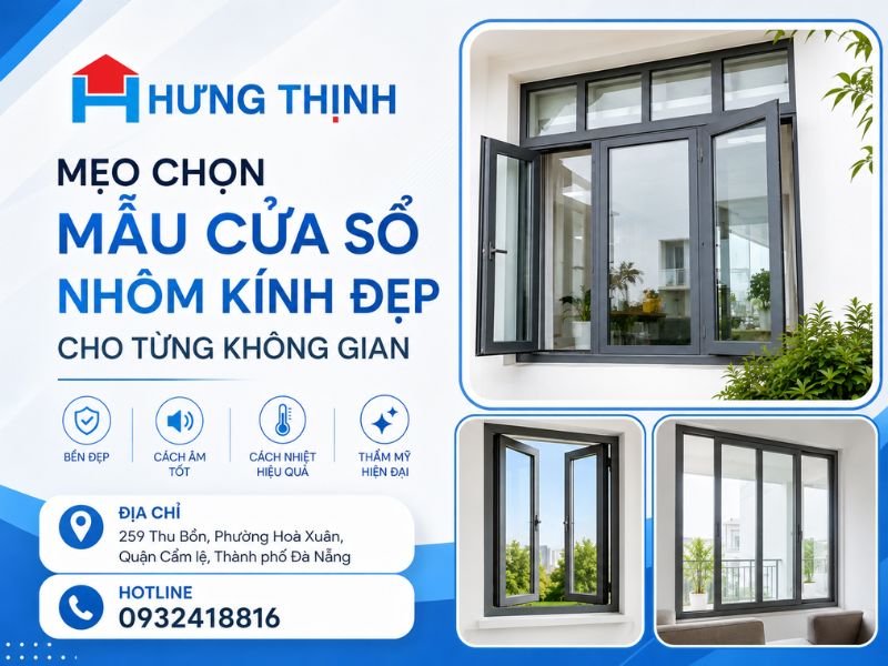 Mẹo chọn mẫu cửa sổ nhôm kính đẹp cho từng không gian