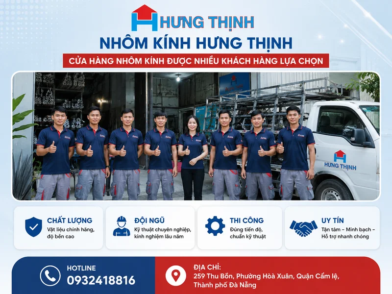 Nhôm Kính Hưng Thịnh – Cửa hàng nhôm kính được nhiều khách hàng lựa chọn