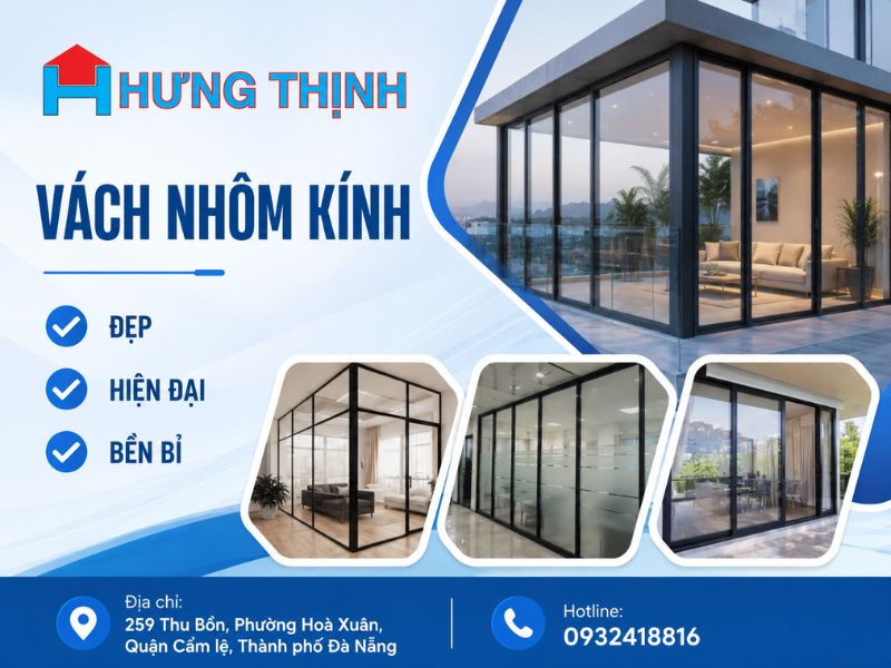 Những mẫu vách nhôm kính đẹp phổ biến và hiện đại hiện nay