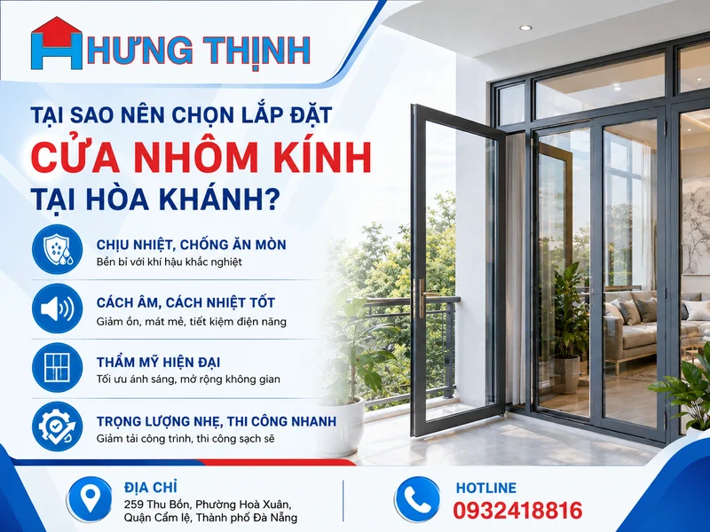 Tại sao nên chọn lắp đặt cửa nhôm kính tại Hòa Khánh?