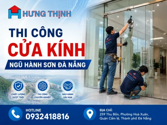 Thi công cửa kính Ngũ Hành Sơn Đà Nẵng