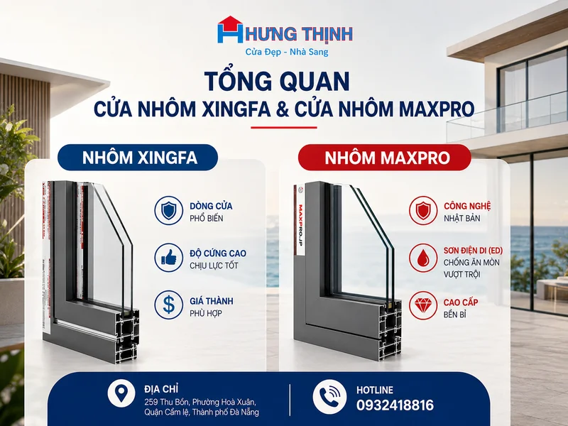 Tổng quan về cửa nhôm Xingfa và cửa nhôm Maxpro