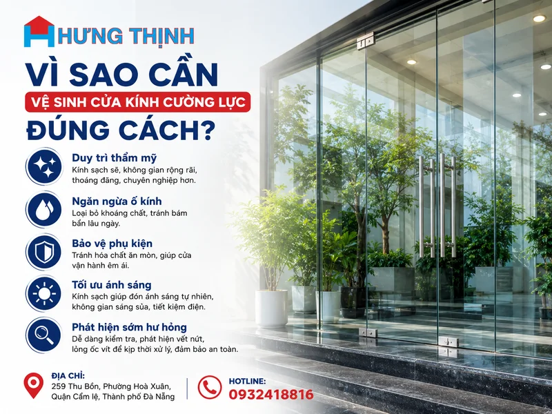 Vì sao cần vệ sinh cửa kính cường lực đúng cách?