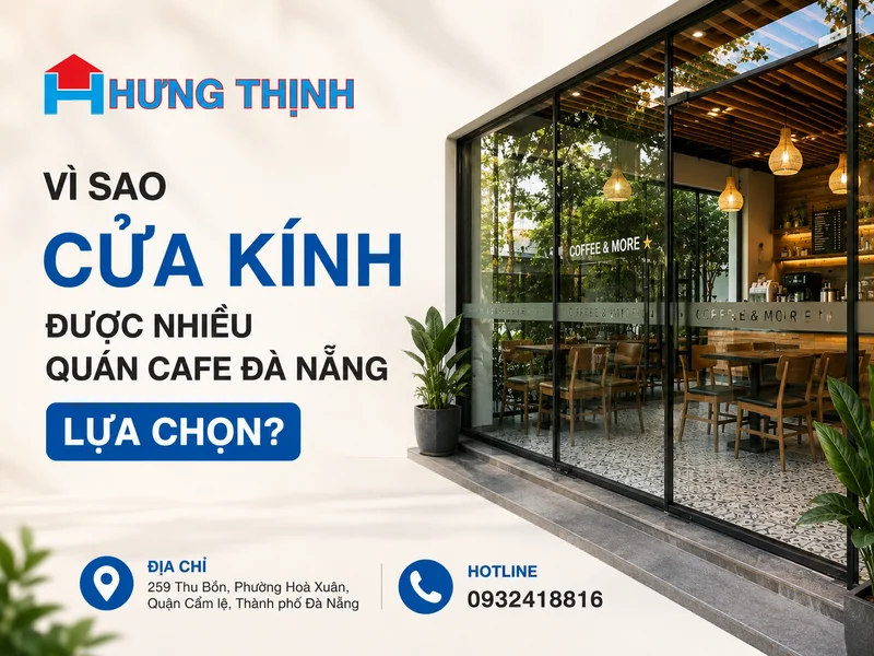 Vì sao cửa kính được nhiều quán cafe Đà Nẵng lựa chọn?