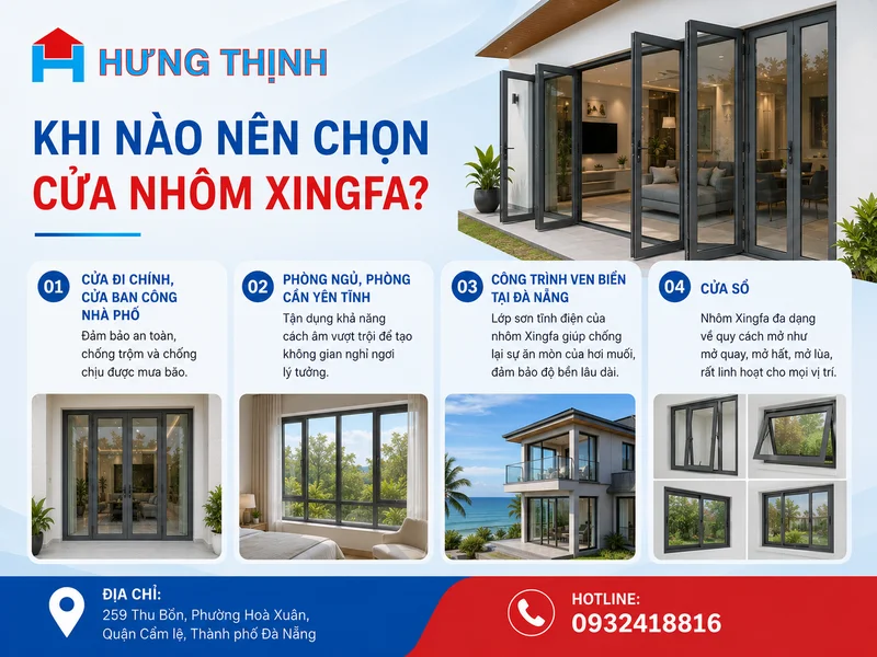 Khi nào nên chọn cửa nhôm Xingfa?
