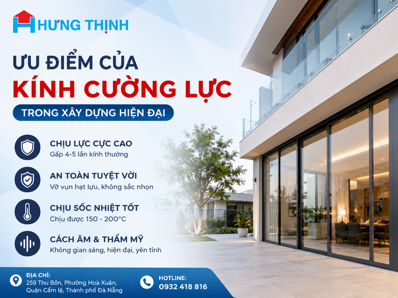 Ưu điểm của kính cường lực trong xây dựng hiện đại